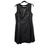 Hutch  Black Jacquard Sleeveless Fit and Flare Dress LBD 14 Curvy Plus! Photo 2