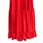 Mac Duggal  NEW Size 10 55381 Red Tiered Satin Spaghetti Strap Long Dress Gown Photo 5