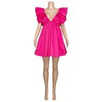 For Love & Lemons  Clementine Mini Dress, Fuchsia, Large Photo 10
