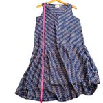 Maeve Anthropologie  Drop Waist Zig Zag Swing‎ Dress Size S Dark Blue Multicolor Photo 11