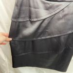 Connected Apparel Connected women's black satin jeweled tiered bodycon sleeveless business dress 8 Photo 4