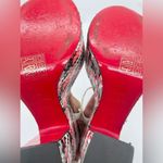 Christian Louboutin  Rare bella platform sandal white leather strappy tweed 41 Photo 8