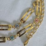 Gold Chain Belt with Multicolor Rhinestones Photo 2