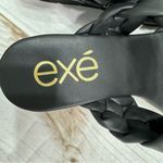 exe Ipanema Black Woven Faux Leather Wedge Heel Platform Sandals Y2K Style NEW Size 5.5 Photo 7