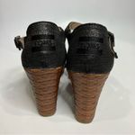 Toms  Clarissa wedge Sandals black with silver shimmer women’s size 8.5 casual‎ Photo 4