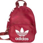 Adidas  Maroon Red Three Striped Trefoil Mini Backpack Pocketbook Travel Photo 0