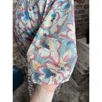 blouson dress kitten bow floral pink blue Green Size L Photo 4