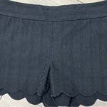 Loft ANN TAYLOR BLACK SCALLOPED HEM TEXTURED SHORTS PREPPY GOTH CAPSULE BEACH 4 Photo 8