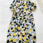 Diane Von Furstenberg 100% Silk Button Down Short Sleeved Cargo Pocket Dress Photo 1