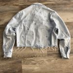 Tommy Hilfiger Tommy Jeans Oversized Cropped Trucker Jacket Women’s XS Light Wash Distressed Photo 6