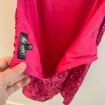 Crystal Sky Hot Pink Sequin Open Back Mini Dress Large Photo 4