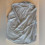 Van Heusen  Blue and White Striped Oversized Button Down Shirt‎ Size XXL Men’s Photo 8