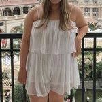 White Tiered Romper Size M Photo 1