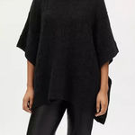 Coach Black logo Sig Knit Poncho Turtleneck Wool blend sweater M/L Photo 0