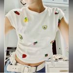ZARA  Fruit Embroidered Cropped Top Photo 2