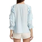 Ramy Brook  Samira Top in Crystal Blue Size Medium Photo 1