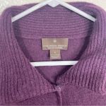 Fenn Wright Manson  Purple 100% Cashmere One‎ Button Collared Cardigan Size Small Photo 5