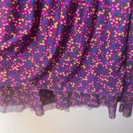 Matilda Jane  purple floral layered shirt sleeve top size M Photo 3