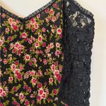 Free People Intimately Floral Black Lace Slip Dress Sz Large Festival Lingerie Photo 2