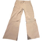 prAna  Convertible Cargo Pants Khaki Zip Off Legs Women's Size 10p Photo 0