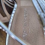 Christian Siriano Silver Strappy Stiletto Heel Size 10 Heeled Gladiator Sandal Photo 8