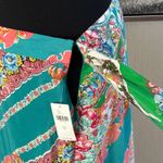 Maeve Anthropologie  Women's Bette Blue Pink Floral Silk Wrap Skirt NWT - 12 Photo 8