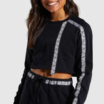 Gymshark Crop Pullover Schwarz 24/7 Cropped Black Crewneck Medium Photo 0