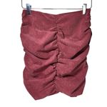 ZARA NWT  Corduroy Draped Ruched Mini Skirt in Dark Mauve Photo 3
