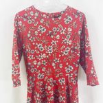 ASOS NEW LOOK  Red Floral Knee Length Casual Dress Photo 9