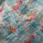 Vintage Blue floral slip dress with bow detail straps Size medium Photo 4