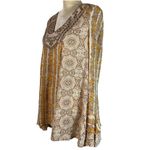 Free People Fallin Into You Long Sleeve Tunic Dress in Natural Combo XS boho Photo 5