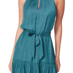 Paige  Cayman Sleeveless Tie Waist Satin Jacquard‎ Minidress Size Small Photo 0