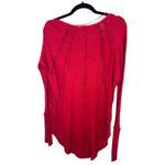 Free People  We the Free Catalina Thermal Pink Oversized Waffleknit Small Photo 5