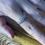 Swavorski Swarovski Crystal Sterling Silver Ring Size 9 Photo 3