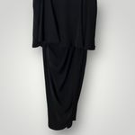 Shona joy  Core Strapless Frill Maxi Dress Black‎ Size 2 Evening Formal Cocktail Photo 6