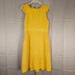 Moulinette Soeurs  Anthropologie Yellow Behind The Clouds Silk Blend Mini Dress 8 Photo 2