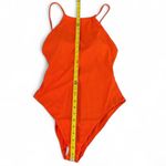 ANDIE  Swim NWT The Asbury Rib One Piece Swimsuit in Sire (Orange) Size L Photo 6