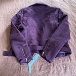 LC Lauren Conrad LC Runway Dressed To Frill Faux Suede Moto Jacket Photo 8