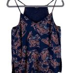 Ella Moss  100% Rayon Paisley Racerback Lined Lightweight Tank Top Blouse Size S Photo 0
