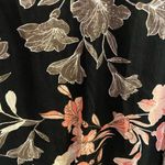 Nicole Miller Original Women’s Midi Dress M Medium Black Floral Bust 36” Length 35” Linen Photo 3