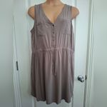 Maurice's  2X Women's Sleeveless Button-Down Dress- Taupe Photo 1