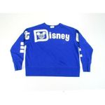 Spirit Jersey Walt Disney World Blue Womens Medium Shirt Long Sleeve Silver Spellout‎ Photo 1