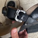 OTBT Sandals Block Heel La Luz Comfort Shoes Black Hammered Metal Women’s sz 9 Photo 6