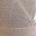 Banana Republic Knit Top XS Crochet Eyelet Linen Blend Lace Embroidered Wrap Photo 6