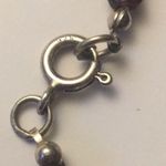 Native American Garnet Freshwater Pearl Sterling Cross Necklace Marked 15" Silver Photo 5