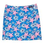 Vineyard Vines Wrap Mini Skirt Blue Pink Beach Ocean Floral Size XS Preppy Photo 0