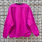 90s Hot Pink Black Velvet Cats Rhinestone Collar Granny Sweatshirt Morning Sun Size XXL Photo 3