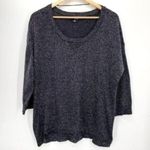 a.n.a Women's Metallic Black Silver Knit Top Photo 0