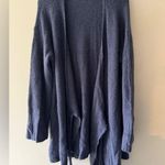 Aerie  Cozy Sweater Knit True Wrap Tie Dress Dusty Blue Wool Alpaca Blend Photo 4