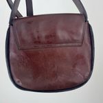 Vintage Del Rio Brown Leather Saddle Bag Shoulder Handbag Photo 4